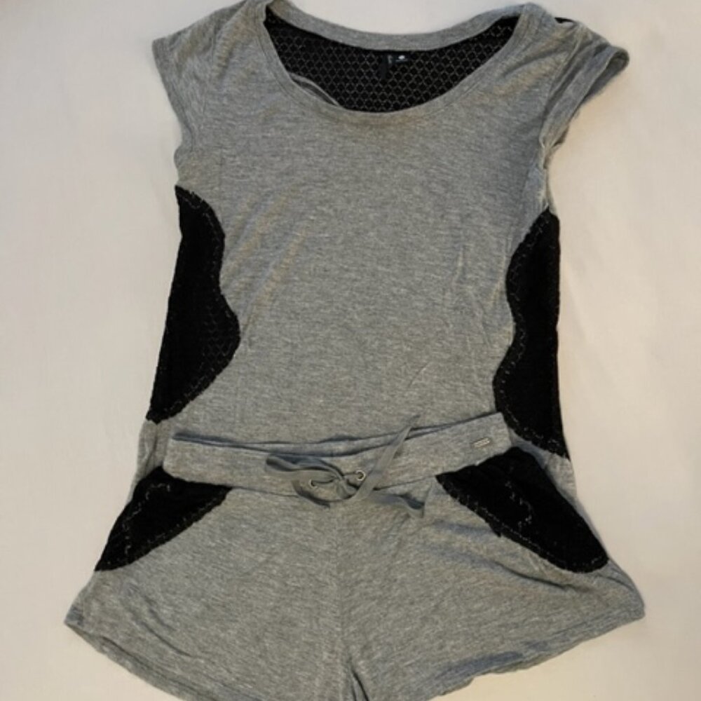 Kensie Pajama Set Heather Grey w/Black Detail Never Worn